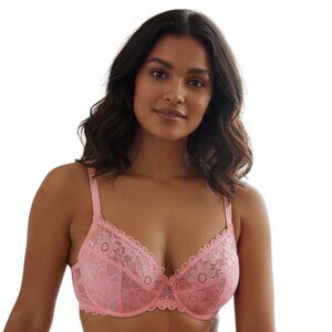 135. Aerie Underwire Lace Bra – Size 38C – Pink/Orange